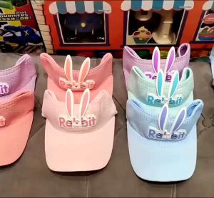 TUKUO ID - Topi Anak Rajut Visor Pantai Motif Kelinci P579 Topi Fashion Anak Rabbit Baseball Anti Uv Fashion Girl / Topi Golf Senam Olahraga