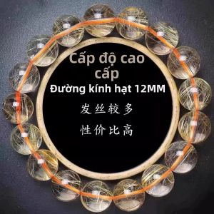 SIFUYUAN | Vòng Tay Thạch Anh Rutile Vàng & Citrine Cấp Độ Sưu Tầm Thu Hút Tài Lộc Tự Nhiên