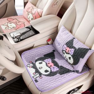 OKKFINE Hello Kitty Car Seat Cushions My Melody Sanrio Latex Seat Cushions Breathable Lumbar Cushion Set