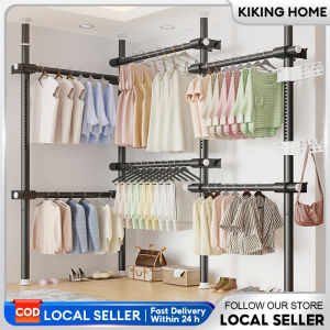 Adjustable Stainless Wall Clothes Rack Standing Clothes Laundry Drying Rack 3.5M
