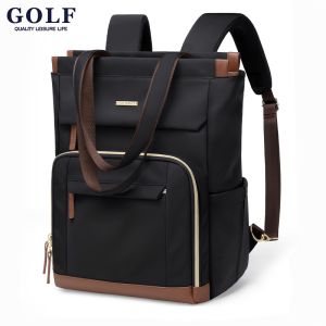 กระเป๋าสะพายเดินทางกอล์ฟผู้หญิงกันน้ำ16 "กระเป๋าเป้สะพายหลังคอมพิวเตอร์สำหรับผู้หญิงเดินทางกระเป๋านักเรียนความจุมากกระเป๋าถือผ้าอ๊อกซ์ฟอร์ดกระเป๋าสะพายสะพายไหล่คู่สไตล์ใหม่ป้องกันการโจรกรรม