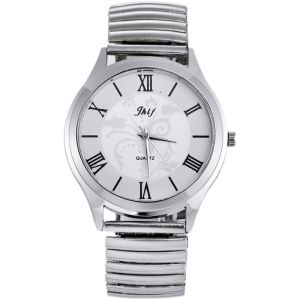 New 2025 Roman Flower Steel Band Watch Student Elastic Band Quartz High-end Promotional Non-mechanical Business Watch