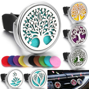 1pc Refillable Car Air Freshener Perfume Diffuser Clip Auto Air Vent Car Interior Accessories Tree Car Aromatherapy Diffuser