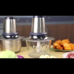🔥 LAHOME  3L Electric Food Chopper Grinder Food Processor Stainless Steel Blenders For Meat Vegetables Fruits and Nuts  Kitchen Fast & Slow 2 Speeds4 Sharp Multifunctional Electric Mixer Quickly Ground Meat
