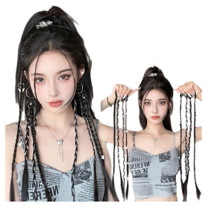 Tóc Đuôi Ngựa Giả Xoắn Xéo Nhiều Màu Sắc Phụ Kiện Tóc Giả Cho Phụ Nữ Tóc Đuôi Ngựa Giả Thời Trang Dây Buộc Tóc Giả Dây Thừng