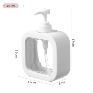 Large-Capacity Soap Dispenser Bottle Transparent Visible Plastic Press Bottle Suitable for Travel Kitchen Bathroom