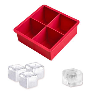 1pc 4-hole square ice grid shaped silicone mold for making ice cube trays easy to release ice cubes