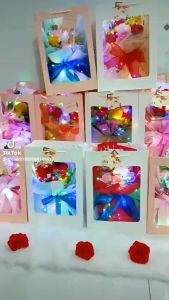 [TẶNG KÈM TÚI VÀ THIÊP ĐÈN LED ] GIÁ SÔC  BÓ hoa sáp thơm 7  bông  bông DONA ART  HĐ100 siêu xinh mix hoa sáp cao cấp rất đẹp  sang trọng  lịch sự làm  quà tặng 20/10  20/11  14/2  8/3 ý nghĩa