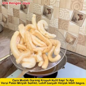 Krupuk Kulit Sapi Mentah 500g Stik Super / Kerupuk Rambak Mentah / Krupuk Kulit Sapi Mentah Kiloan