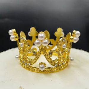Bestella💗COD Mahkota Tiara Mini Hias Kristal untuk Dekorasi Topper Kue Ulang Tahun Anak