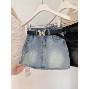 Váy Ngắn Chữ a Cạp Cao Phong Cách Mỹ Cho Nữ Mùa Hè 2024 Váy Ngắn Chữ a Cotton Cạp Cao Phong Cách Retro Cao Cấp