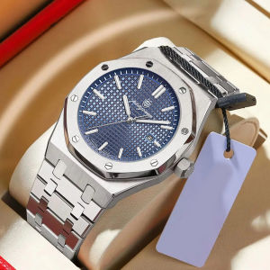 PAAZOMU Original Luxury Man Watch Date Luminous Waterproof Stainless Steel Men Wristwatch Fashion Business Quartz Mens Watches