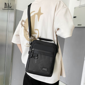 LouisWill Fashion Men Bags Shoulder Bag Oxford Cloth Cross Body Bag Casual Handbag Multiple Pocket Large Capacity Waterproof Lightweight Casual Sport Street Bag for Travel Outdoor