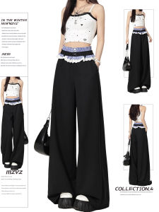 MZVZ | Belted Lace-Up Wide Leg Trousers Spring