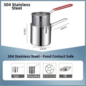 MEISITEKEKE | Commercial Stainless Steel Deep Frying Pan