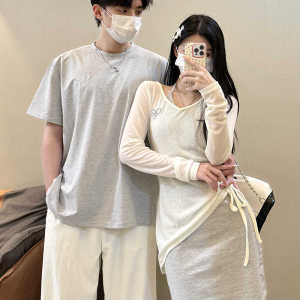 Couples Summer Clothing Ins Best-Selling Skirt Two-piece Set 2024 New Design Sense Niche Style Western Style Slimming Suspender Dress