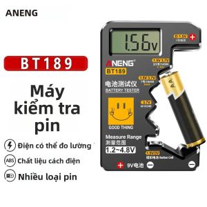 Máy Kiểm Tra Pin Nút ANENG BT189 Đa Năng Màn Hình LCD Dùng Cho Pin 9V N/D/C AA/AAA Thiết Bị Phát Hiện Nguồn Điện Gia Dụng