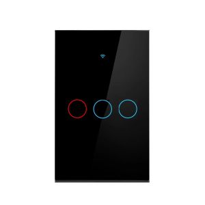Tuya App WiFi Smart Light Switch 1/2/3 Gang No Neutral Wire US Standard Touch Wall Smart Switch Work with AlexaGoogle Home