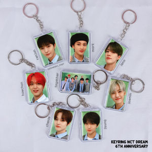 Gantungan Kunci Akrilik NCT DREAM 6TH ANNIVERSARY Unofficial 2 Sisi - Merchandise KPOP Keychain Ganci Kotak Keyring Murah