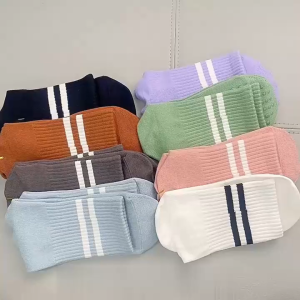 MD-P644 Kaos Kaki Wanita Panjang Yoga Pilates Gym Anti Slip / Kaus Kaki Long 2 Strip Sport Gym Women