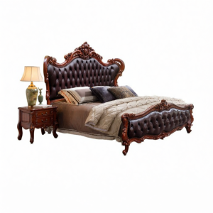 Elegant European Style Leather Bed 1.8m