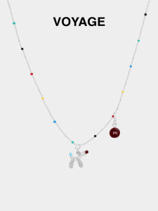 Red Balloon Dog Pendant Necklace Womens Style Colorful Beads Clavicle Chain Dopamine Sweater Chain Fashion Jewelry Accessory