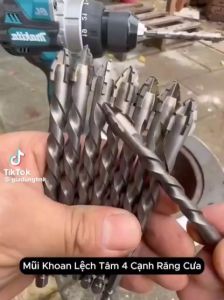 Mũi khoan đa năng 4 cạnh có răng cưa chính hãng Meifeng