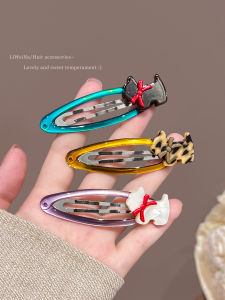 กิ๊บติดผมรูปสุนัขสไตล์เกาหลีสำหรับผู้หญิง 2025 ใหม่ ทรงบี ทรงเรียบง่าย ดีไซน์หรูหรา ตกแต่งผม ที่คาดผม ที่คาดผม