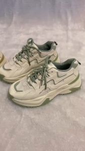 Nextfashion Sepatu sneakers wanita sport shoes bahan kulit PU Premium kekinian 329