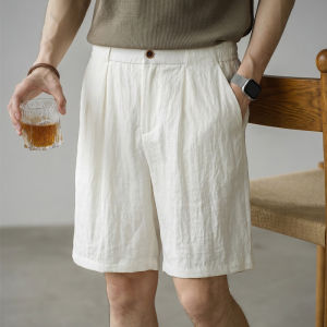 UBV | Vintage Coolness Linen Blend Slightly Crinkled Straight Leg Shorts