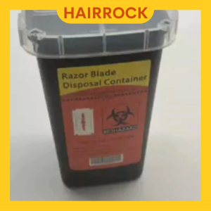 Barber Shop Accessories Feather Razor Blade Disposal Case Trash Can Easy to Be Cleaned Disposable Recycling Bin Box