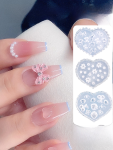 3D Silicone Nail Art DIY Stamping Template Butterfly Knot Letter Star Heart Shape Beauty Tools Floral Design Mold for Manicure