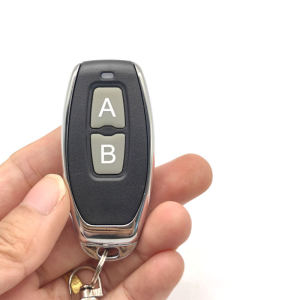 Điều Khiển Từ Xa Cửa Gara 2 Nút 433MHz Mã Cố Định Có Đèn LED Thiết Bị Phát Tín Hiệu Cầm Tay Cho Cổng 433