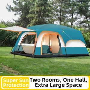 BEIANLANG | Folding Outdoor Camping Tent for Overnight Large Capacity 2 Rooms 1 Living Space