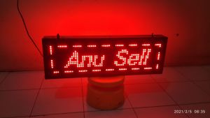 running teks setting by HP Dua Muka 70 x 20 cm outdoor dan indoor iklan tulisan berjalan Doso Solo LED