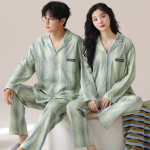 MiiOW | Couples Pure Cotton Long Sleeve Sleepwear Casual Open Cardigan Home Clothes Set Spring Autumn New Arrival MiiOW Cat Person