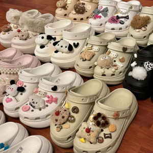 1Pc Melard color Biscuit  cat dog cookie  Plush   Button Shoes Cute Croc Charms Decorations Accessories Shoes Charm Deco Jibbitzz Croc Shoes Diy Charms