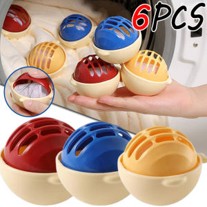 ถุงกรองเครื่องซักผ้าแบบใช้ซ้ำได้6ชิ้นถุงดักลูกบอลกำจัดขนลอยได้ถุงเก็บสิ่งสกปรกตาข่ายอุปกรณ์ทำความสะอาด Bola Laundry สำหรับสัตว์เลี้ยง