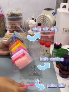 Magic Clay Air Clay DIY: 500 Gram Magic Air Dry Clay Warna Warni