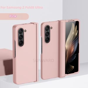 Luxury Fully Wrapped Hinge Protective Matte Phone Case For Samsung Galaxy Z Fold 8 Ultra Wide Z Fold7 6 5 4 3 8 Skin Feel Cover
