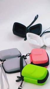 Hộp Đựng Di Động DJI Action6/5Pro/4 Mini Túi Đựng Bằng Chất Liệu PU Cho Camera Ngón Tay Insta360 Ace Pro 2 GoPro Hộp Đựng Du Lịch Phụ Kiện Quay Video Thể Thao