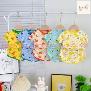 Siêu Hot] Bộ Quần Áo Cộc Tay Mùa Hè Cho  Bé Trai Bé Gái Minky Mom Set Đồ Bộ Ngắn Tay Thun Lạnh Cho Bé Trai Gái CỘC IN TT Lovely Kids Official Store