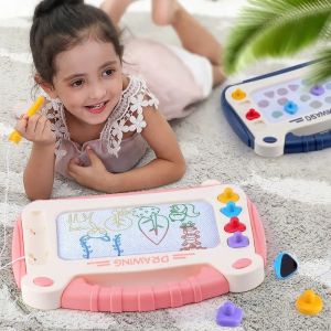 DREAMToy Meja Lukis Magnetik Edukatif Portable untuk Anak Usia 3-8 Tahun Papan Tulis Gambar Anak