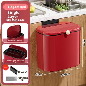 XINGYOU | High Capacity Lid-Equipped Back-Saver Kitchen Trash Can