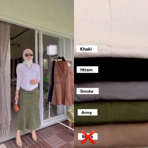 Rok Duyung Mermaid Cotton Twill Stretch Rok Wanita Korean Style