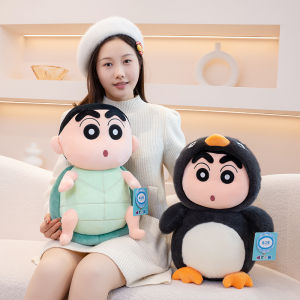 Genuine Cartoon Penguin Crayon Shin Chan Plush Toy 22/30/40cm Shin Chan Turn Into Tortoise Plushies Stuffed Anime Cute Japanese Style Doll Gift Gir 蜡笔小新 公仔