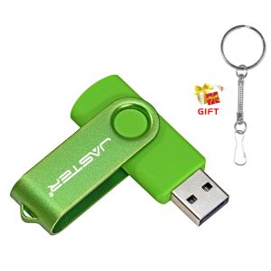JASTER Plastic USB 2.0 Flash Drives 128GB Business Pen drive 64GB Free key chain Black 32GB Memory stick 16GB U disk for Laptop