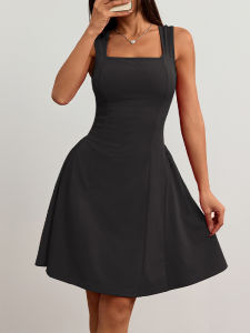 Slim Fit Backless Vest And Camisole Skirt Womens Sleeveless Dress Exposure Southeast Asia Style Knitted mid Waist Spring Summer