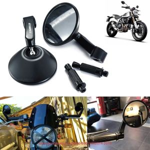 สำหรับ Ducati Scrambler 400 800 1100 2014-2019อเนกประสงค์ขนาด7/8นิ้ว22มม. กระจกมองหลังติดแฮนด์มอเตอร์ไซค์กระจกมองหลัง
