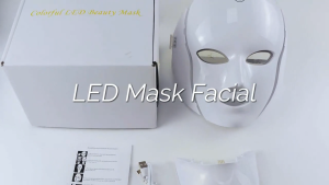 7 Colors LED Facial Mask with Neck LED Light Photon Mask Skin Rejuvenation Anti Acne Beauty Device Face Lifting Firm Massager